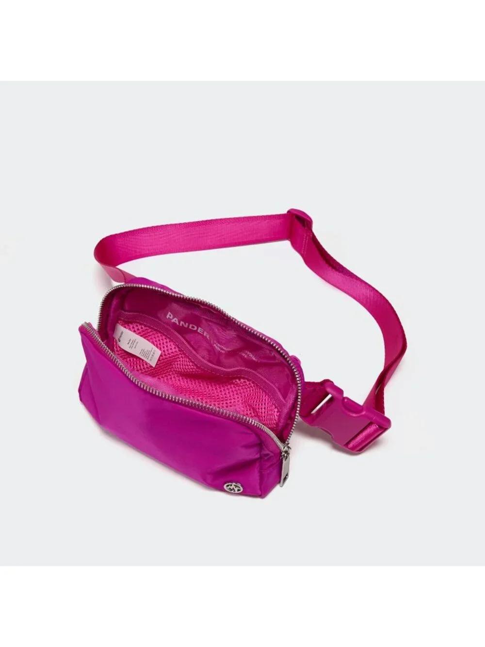 Men's Grape Purple Crossbody Belt Bag Wide Zipper Adjustable Strap 3-Pockets